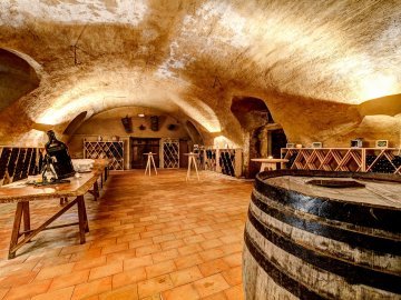 Historischer Weinkeller in der Propstei St. Gerold